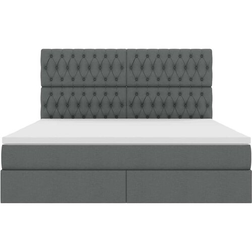 Krevet s od storage Tamno siva 160 x 200 cm Lažna koža Slike