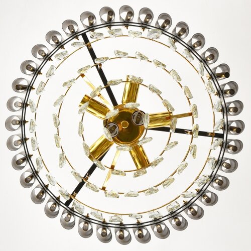  Brilagi - Luster na lancu ECLIPSE 7xE14/10W/230V, prečnik 48 cm, crna/zlatna Slike