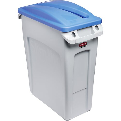 Rubbermaid Zbiralnik surovin SLIM JIM®, prostornina 60 l, reža za vnos, sive barve Cene