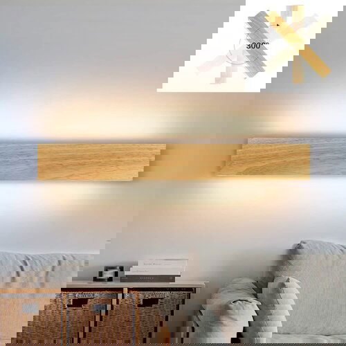 Nettlife LED notranja stenska svetilka: 52CM Moderna lesena svetilka za hodnik gor in dol dizajn 17W svetilka, (22136454) Slike