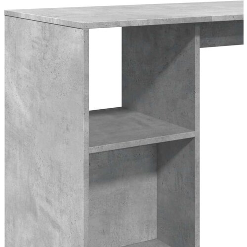 VidaXL Barski stol s policom boja betona 124x46x103,5 cm drveni Slike