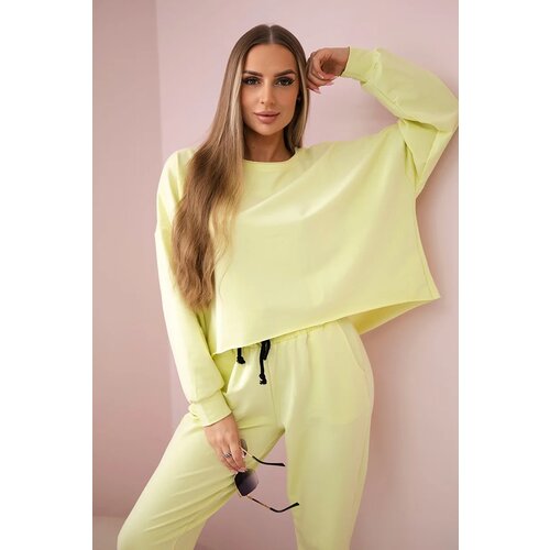 Kesi Set 2-piece sweatshirt + trousers yellow Cene