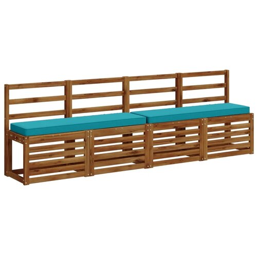  Jastučići za klupe - 2 dijela VUGHT 2 pcs 100% poliester - Tirkizna (poliester) 120 x 30 cm 2 Slike