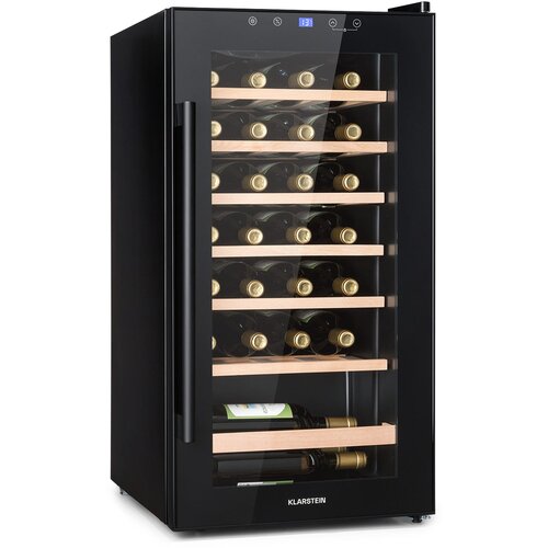 Klarstein Barossa 29 Uno, hladilnik za vino - - estar - 28 - 6 - Desno - 35,5 x 72 x 37 cm - 1 - Steklo - 1 - 1 - 1 - 1 - 88 Ltr - Hladilnik za vino - 1 - Les - 43 cm - 83 cm - 52,5 cm - 30 kg Cene