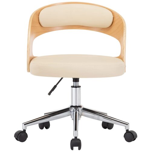 vidaXL Vrtljivi jedilni stoli 6 kosov krem ukrivljen les in um. usnje, (20764103) Cene