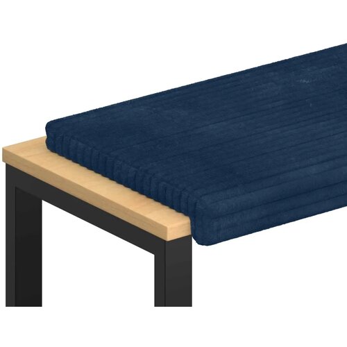  Jastučić za klupu Pli&amp;scaron;ani kord Mornarsko plava Dubina 35 cm - Modra 80 x 38 x 6 5 cm Slike