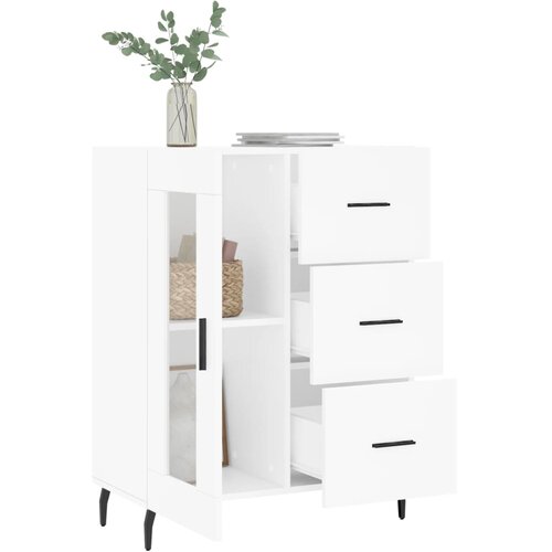  Komoda bijela 69,5x34x90 cm od konstruiranog drva Slike