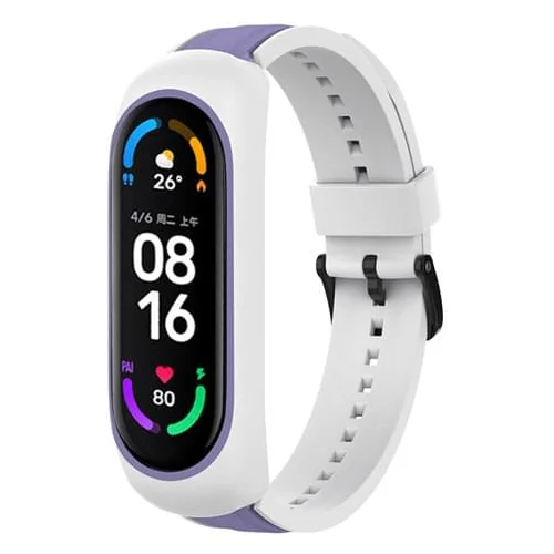 MI BAND 6 / BAND 5 / BAND 4 / BAND 3 DUAL ZAMJENSKI REMEN BIJELO-LJUBIČASTI