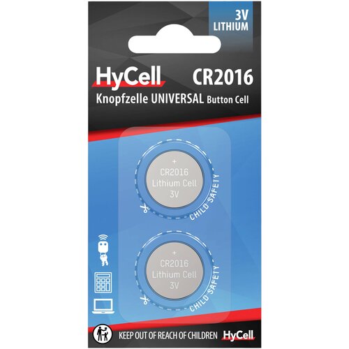 Hycell Gumbna baterija CR 2016 litijeva CR 2016 70 mAh 3 V\, 2 kosa, (20430349) Slike