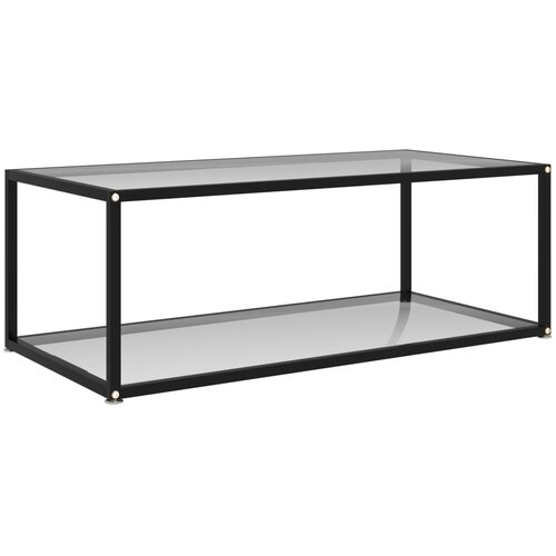 VidaXL Klubska mizica prozorna 100x50x35 cm kaljeno steklo Slike