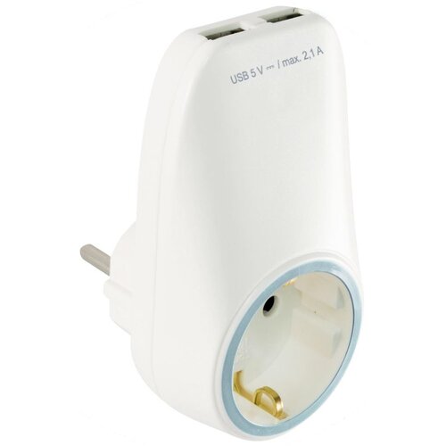 Home Punjač kućni za smartphone, tablet,2 x USB, 2.1A + Schuko - NV 2100 USB Slike