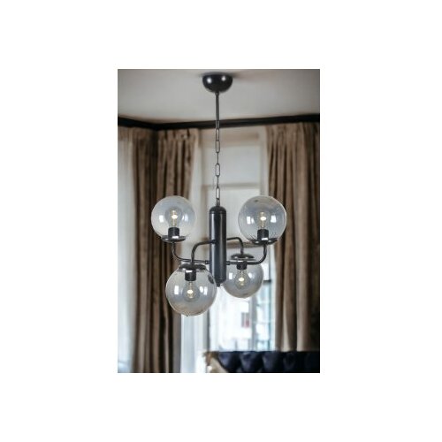 Opviq pekin 4 Lü siyah Füme Camlı avize blackfume chandelier Cene