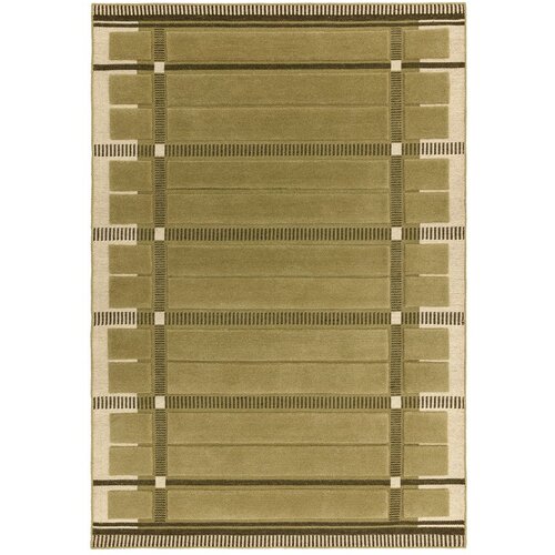 Asiatic Carpets Zelena/bež ročno tkana volnena preproga 160x230 cm &amp;ndash; Slike