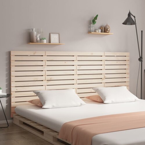 vidaXL Stensko posteljno vzglavje 186x3x91,5 cm trdna borovina Cene