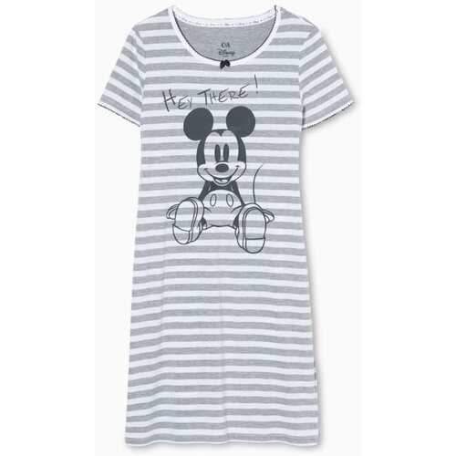 CA ženska spavaćica kratkih rukava Mickey Mouse, Siva Cene