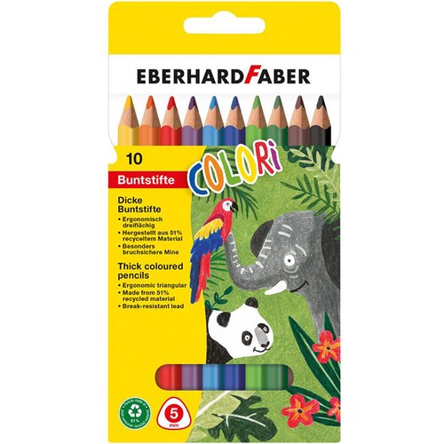 Faber-Castell Barvice Eberhard Faber Colori Jumbo, 10 kosov Cene