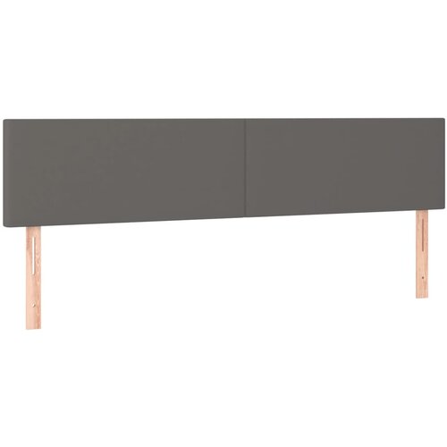 Maison Chic Posteljno vzglavje - Vzglavna omarica 2 kosa sivo 80x5x78/88 cm umetno usnje, (22077704) Cene
