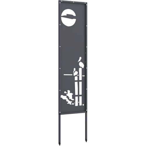  Privatnost u vrtu Antracit 32 x 140 cm Hladno valjana čelična Slike