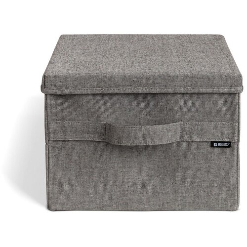 Bigso Siva tekstilna kutija za pohranu s poklopcem 31x41x22 cm Soft Storage Medium &amp;ndash; Slike