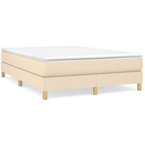 Maison Chic Box spring postelja - Vzmetna postelja z vzmetnico krem 140x200 cm blago SL8463, (21886220) Cene