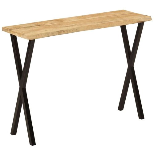  Konzolna mizica z naravnim robom 105x33x76 cm trden mangov les Cene