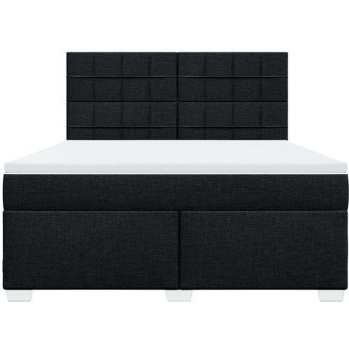 vidaXL Box spring postelja z vzmetnico črna 180x200 cm blago Cene