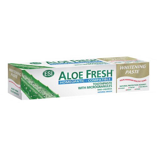 Esi aloe fresh whitening - homeopatski kompatibilna pasta za zube 100ml Slike