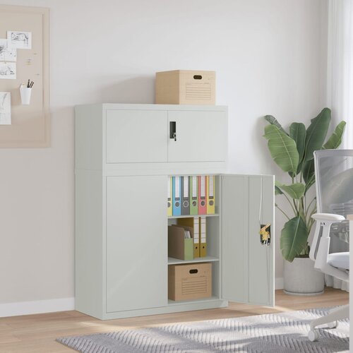 vidaXL Ormarić za spise svjetlosivi 90 x 40 x 130 cm čelični Cijene