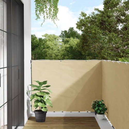 Balkonski zaslon za privatnost krem 1000 x 120 cm PVC Cijene