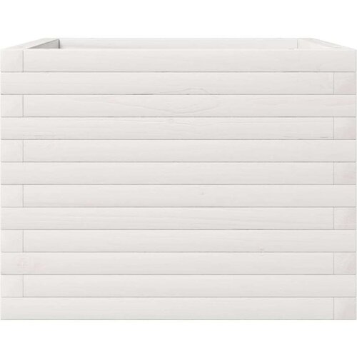  Vrtna sadilica bijela 60x60x45 5 cm od masivne borovine Slike