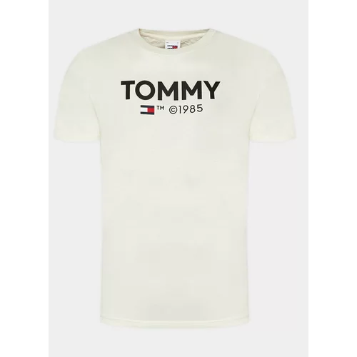 Tommy Jeans Majica Essential DM0DM18264 Bela Slim Fit