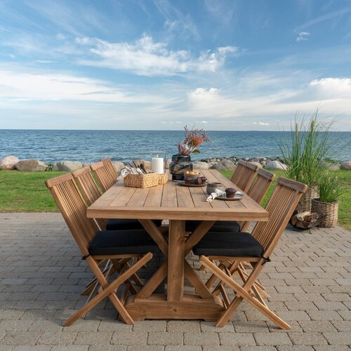 House Nordic Vrtna miza iz masivnega tika 100x240 cm Volos &amp;ndash; Slike