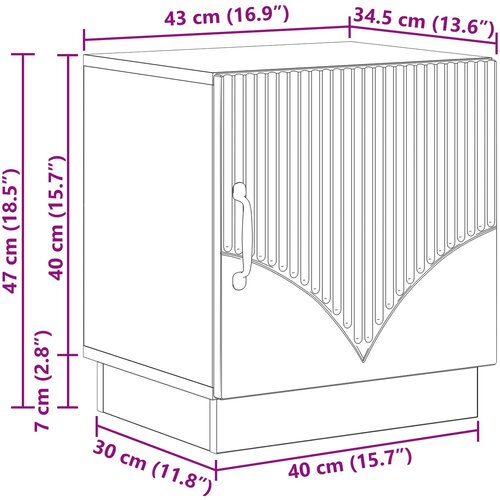  Noćni ormarić Bijela visokog sjaja 43 x 34,5 x 47 cm Slike