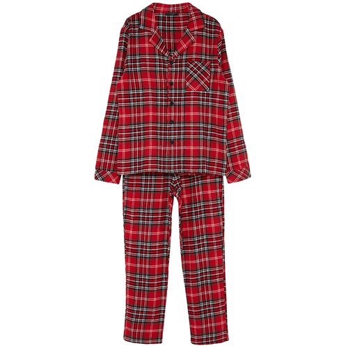 Trendyol Pajama Set - Red - Plaid Slike