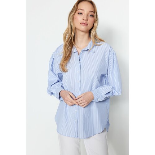 Trendyol Shirt - Blue - Oversize Slike