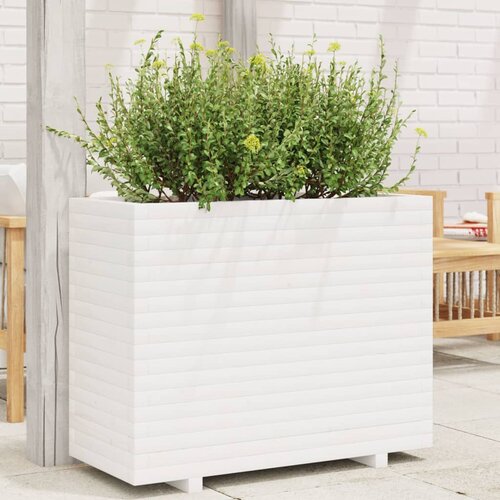 vidaXL Vrtna sadilica bijela 90x40x72 cm od masivne borovine Cijene
