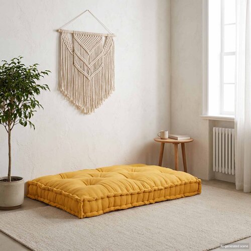  Jastučić za paletni kauč Žuta 120 x 80 x 12 cm Tkanina Cijene