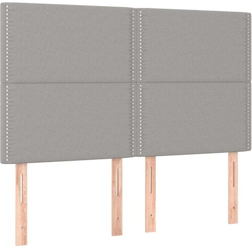  Box spring s madracem svjetlosivi 140x200 cm od tkanine Slike