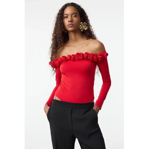 TRENDYOLMILLA ženski top Tpraw25Bd00015, Crvena/Crvena Slike