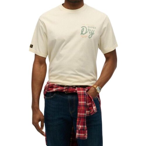 Superdry Majice s kratkimi rokavi M1012261A NLY Bež Cene