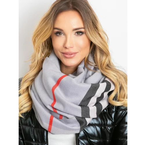 Fashionhunters Gray scarf with fringes