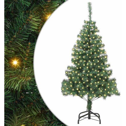  Božićno drvce s 300 LED svjetlima s stalakom Zelena 180 cm PVC Slike