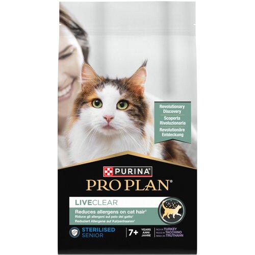 Purina PRO PLAN LiveClear Sterilised Senior 7+ puretina - 1,4 kg Slike