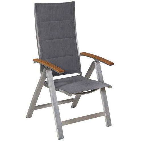 Gardenson ZLOŽLJIV VRTNI SEDEŽ aluminij siva, naravne barve, srebrne barve Slike