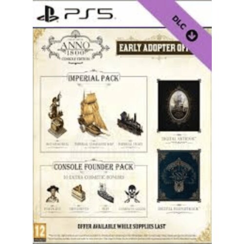 PS4 / PSN Anno 1800 - Early Adopter Offer (DLC)(PS5) PSN Key EUROPE Cene