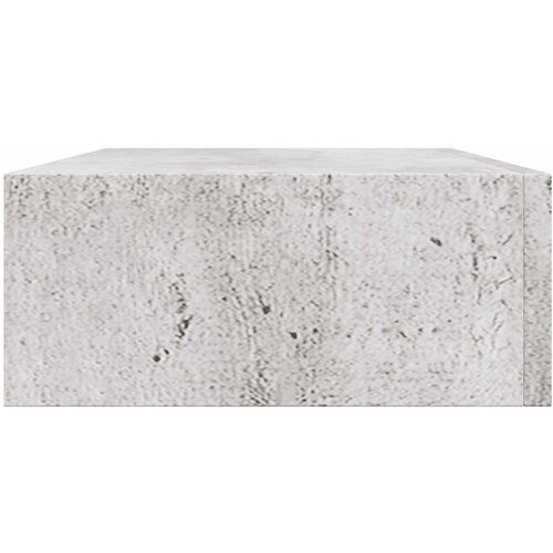  Zidna polica s ladicom siva boja betona 40 x 23,5 x 10 cm MDF Slike