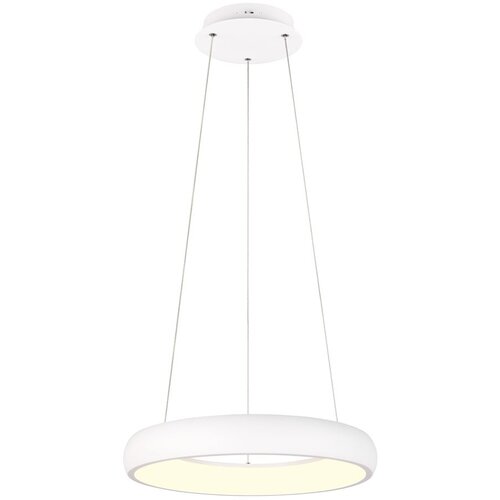  Bela LED zatemnitvena viseča svetilka s kovinskim senčilom &amp;oslash; 46 cm Cardona &amp;ndash; Slike