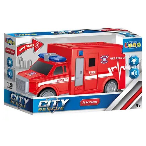 Luna City Rescue gasilski avtomobil na pogon z vztrajnikom z lučjo in zvokom Cene