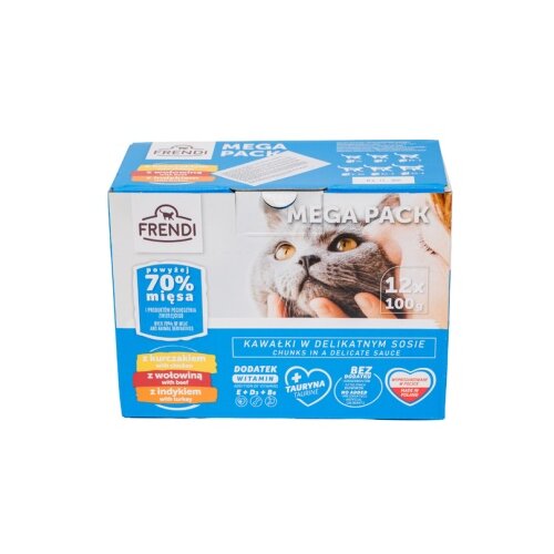 FRENDI kesice za mačke 12*100g sa piletinom, govedinom, ćurkom ( 5744 ) Slike