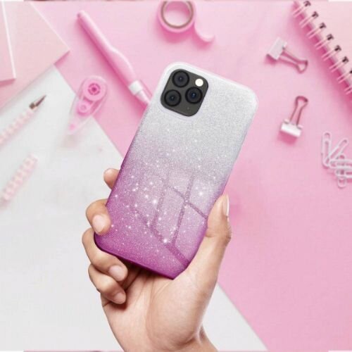 Nillkin silikonski ovitek z ble&amp;scaron;čicami bling 2v1 za iphone 13 mini - srebrno roza Slike